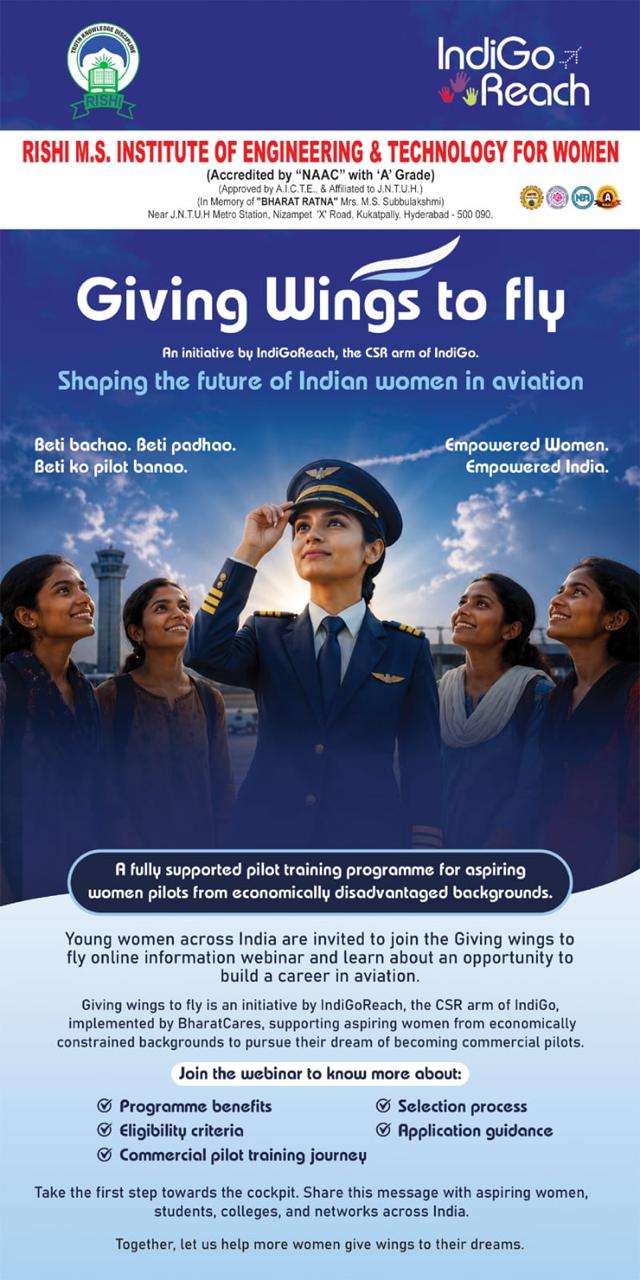 Rishi MS Aviation Pilot Training Program with INDIGO REACH